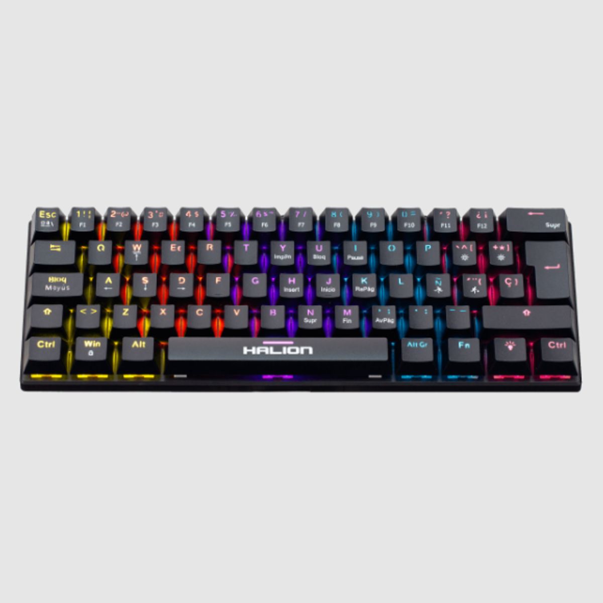 HALION - Teclado Mecanico Gamer HALION COMANCHE 62 KM201 Switch Rojo