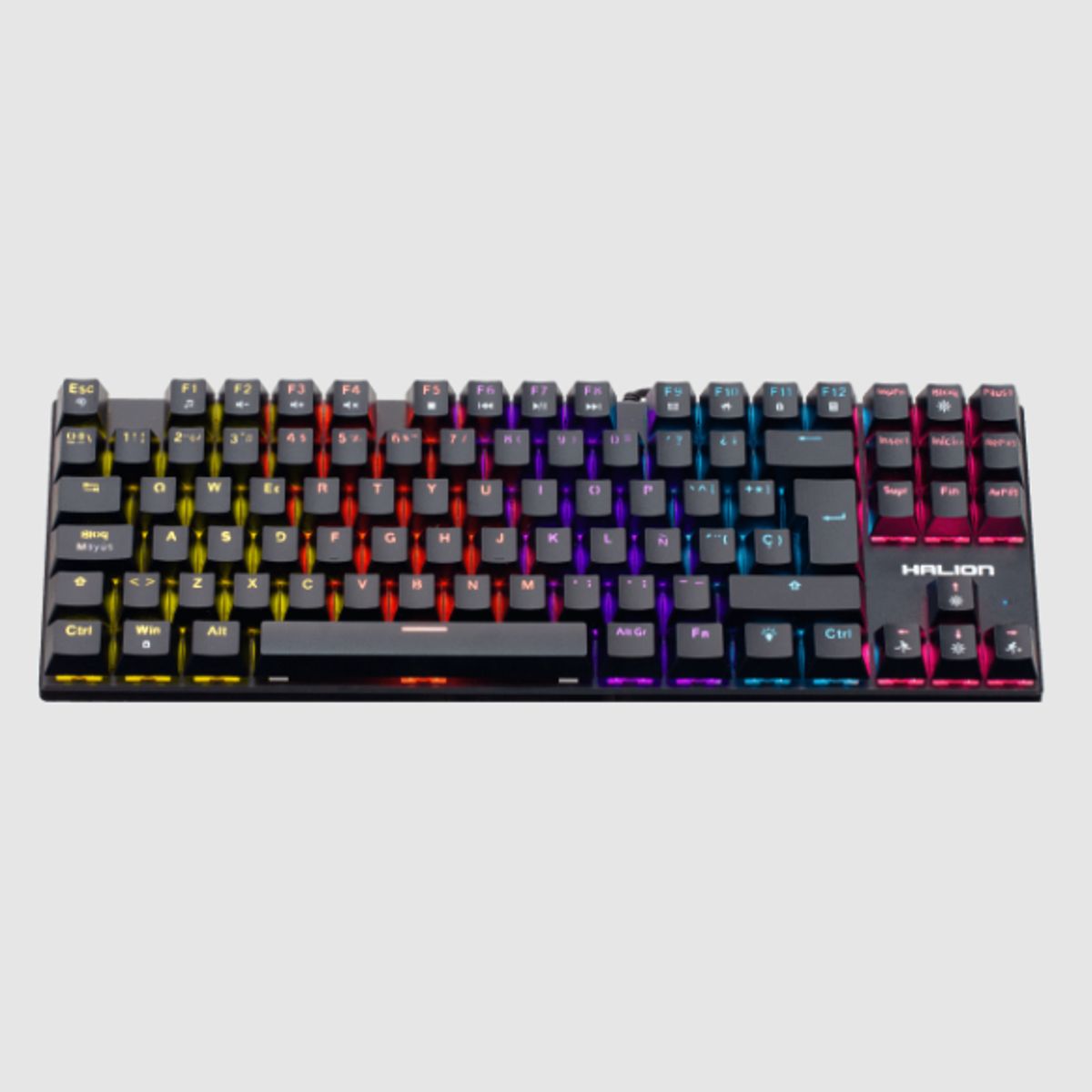 HALION - Teclado Gamer COMANCHE 88 KM202 Mecanico Switch Rojo HALION