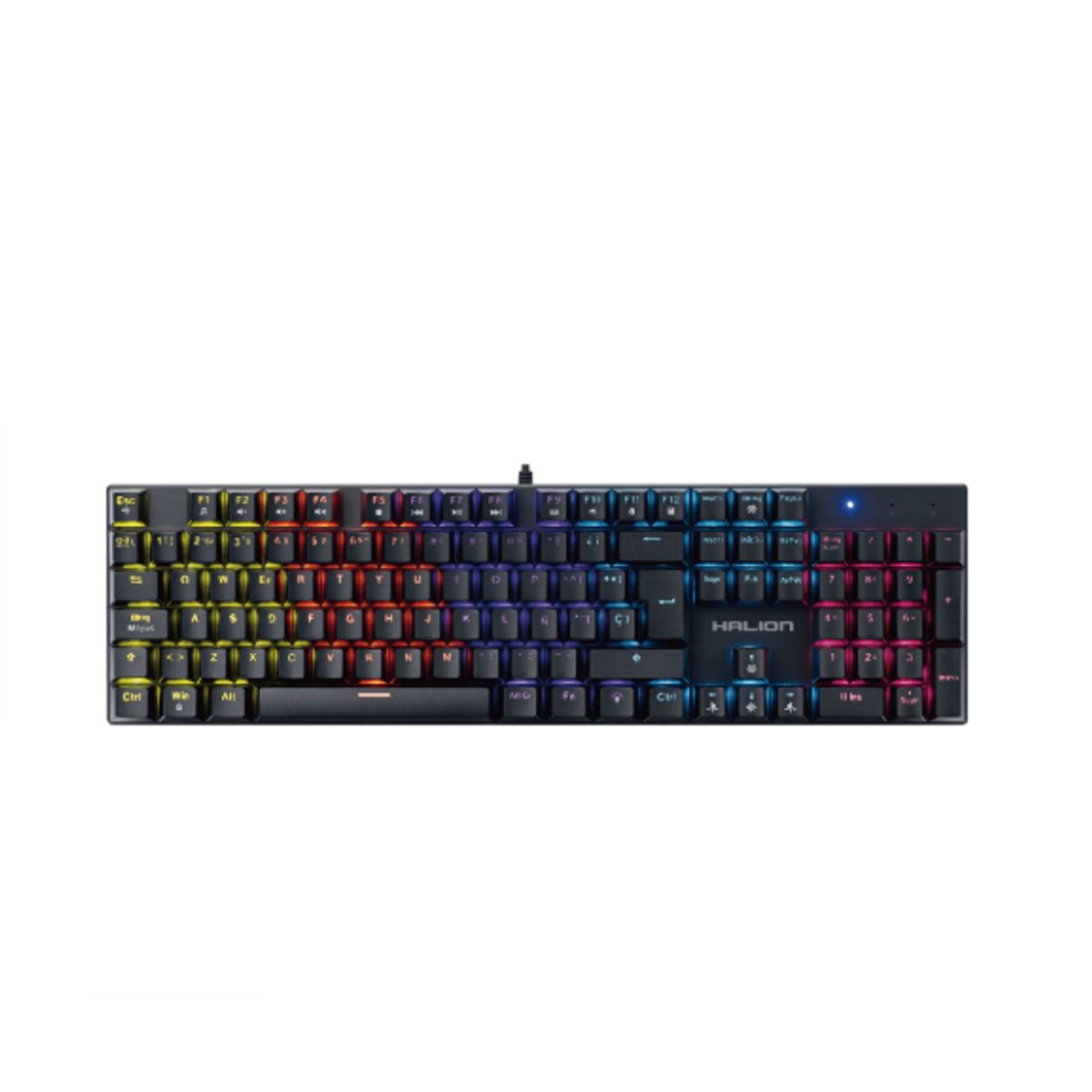 HALION - Teclado Mecanico Gamer HALION COMANCHE 105 KM203 Switch Rojo