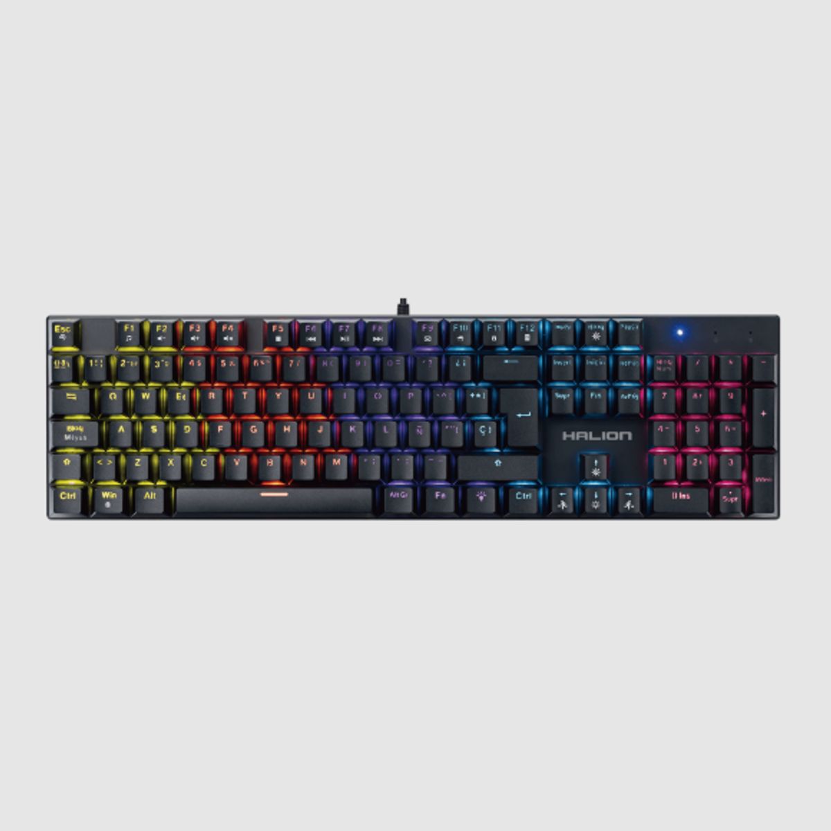 HALION - Teclado Mecanico Gamer HALION COMANCHE 105 KM203 Switch Rojo