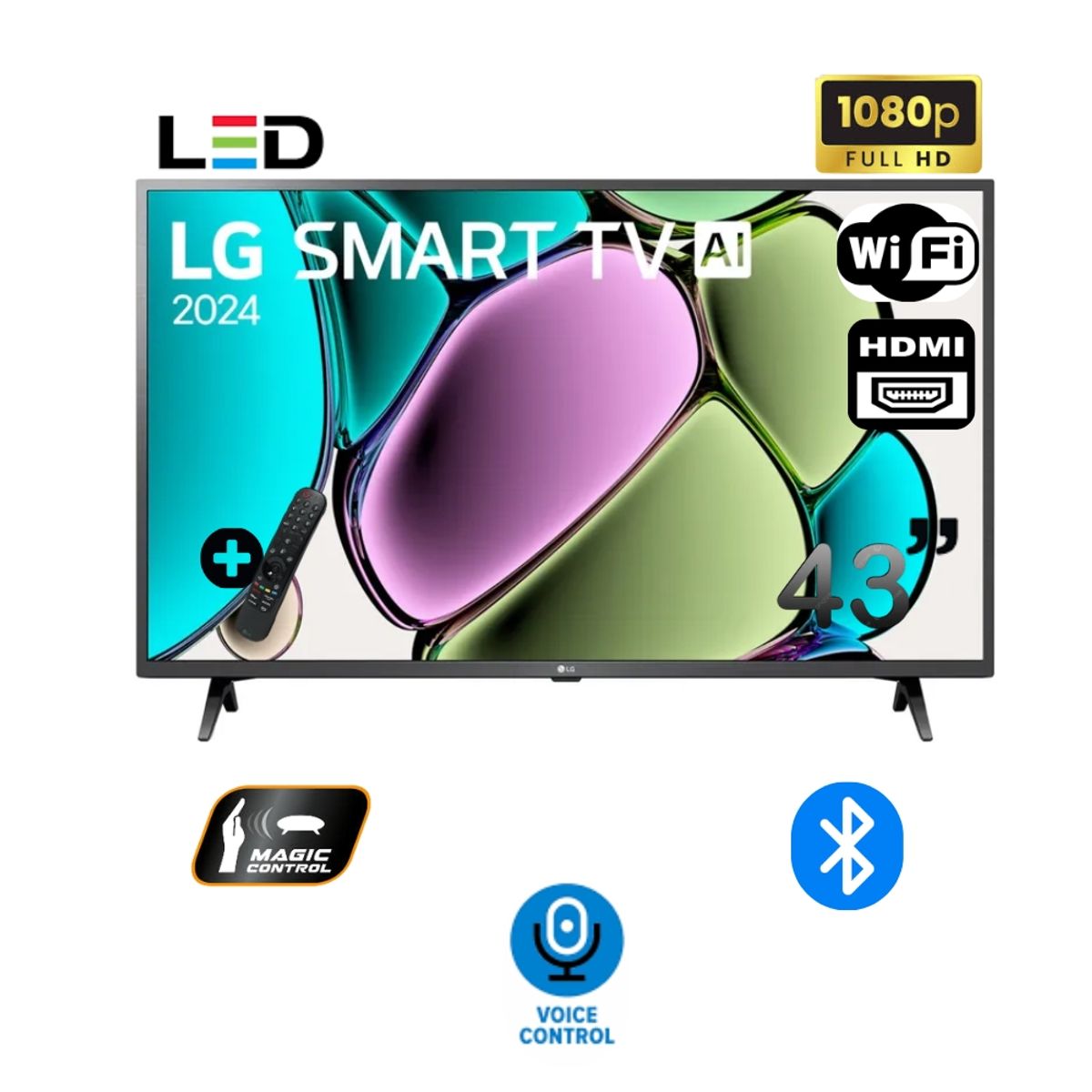 LG - Televisor LG 43 Full HD LED Smart TV WebOS 43LR6000 + control magic