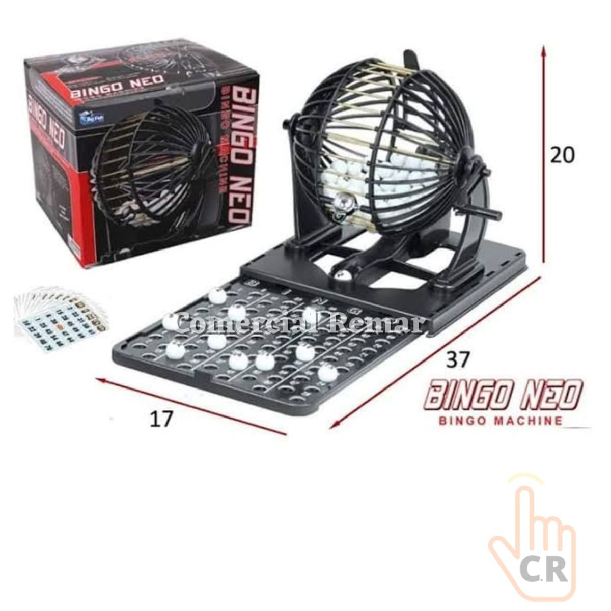 GENERICO - Bingo Neo de Metal Juego de Mesa Familiar