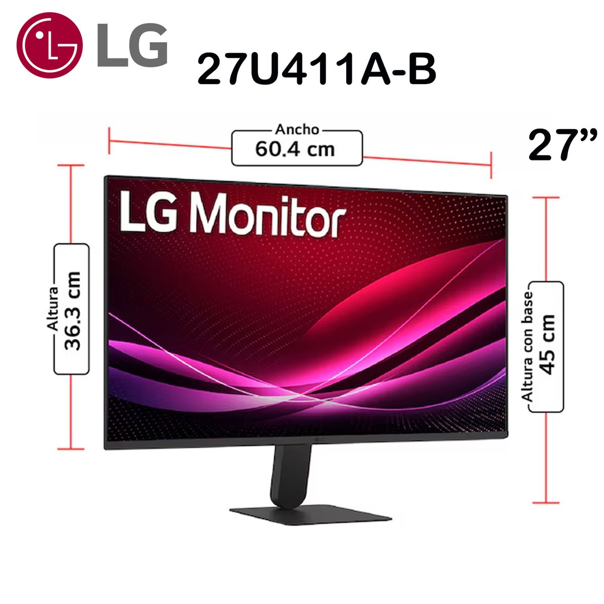 LG - MONITOR LG 27U411A-B FULL HD 27 " IPS 120hz 5ms HDR10