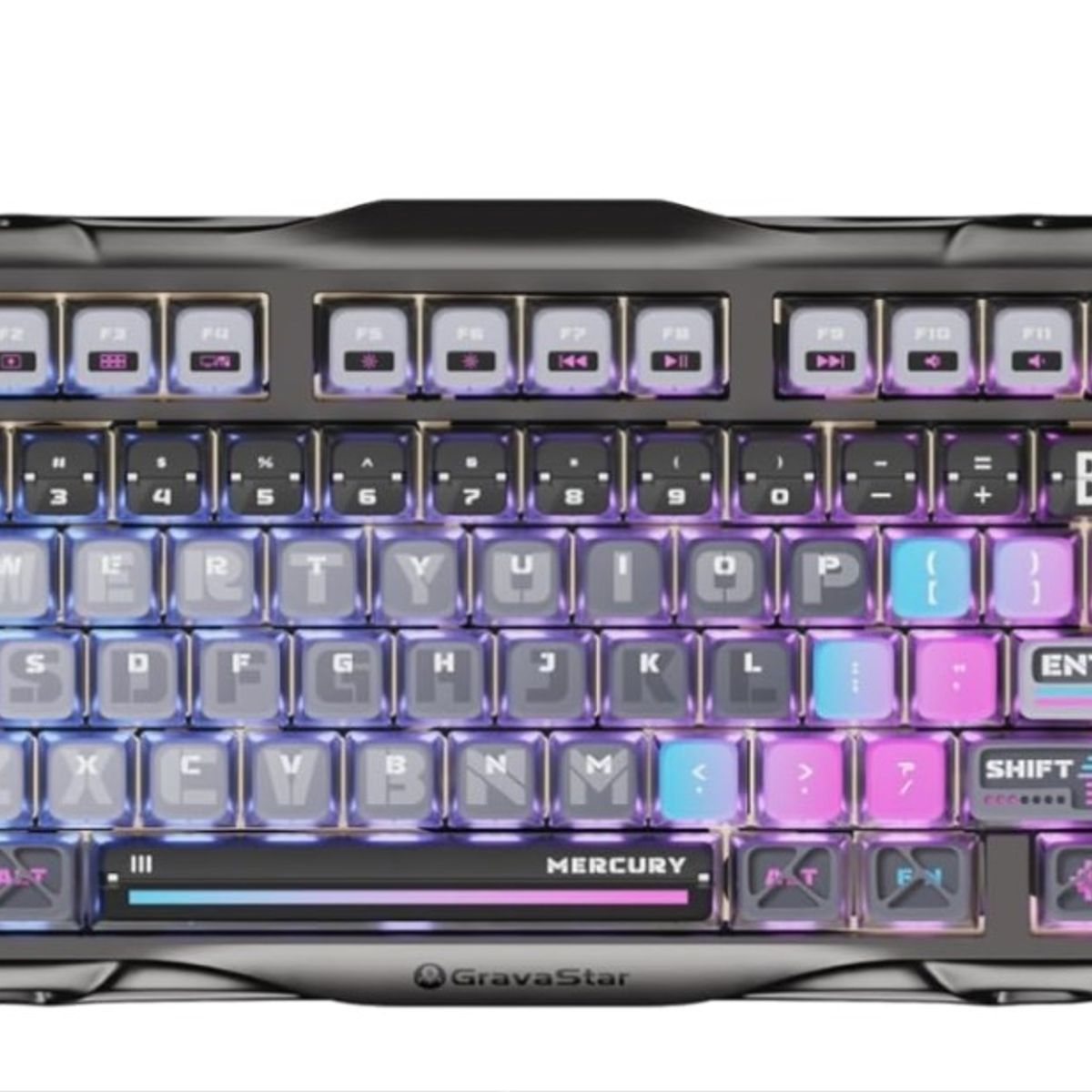 GRAVASTAR - Teclado inalámbrico GRAVASTAR MERCURY K1 PRO, 8000 mAh, RGB