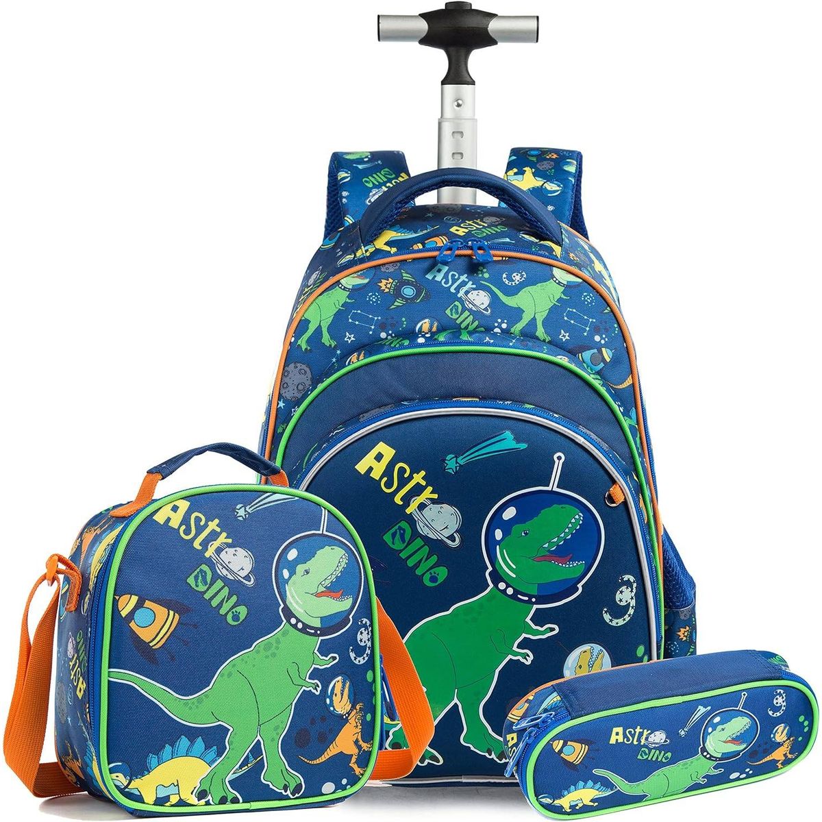 GENERICO - Mochila Con Ruedas Dinosaurios Set Completo para Niños