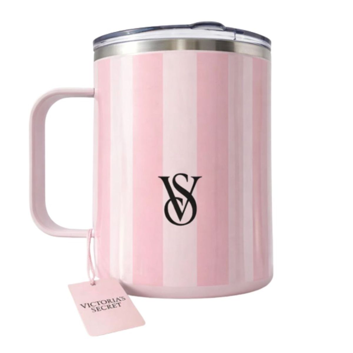 VICTORIA'S SECRET - TAZA ICONIC VICTORIAS SECRET STRIPES MUG ROSA CLARO