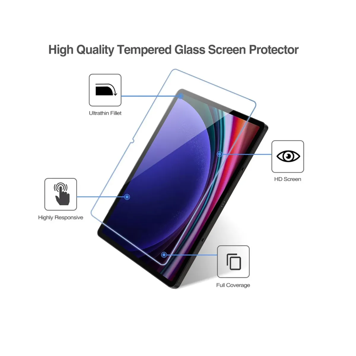SPACE - Protector De Pantalla Vidrio Para Tablet SAMSUNG S10 - S10 FE