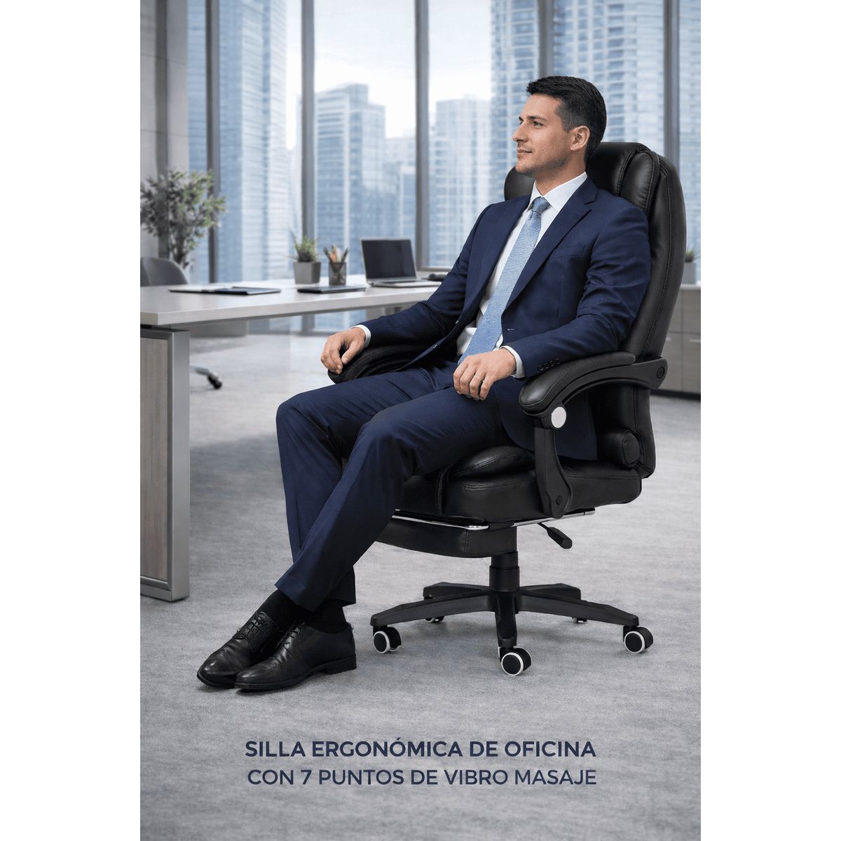 GENERICO - Sillón Gerencial Ergonómico Ejecutivo Pro 7D con Vibromasaje
