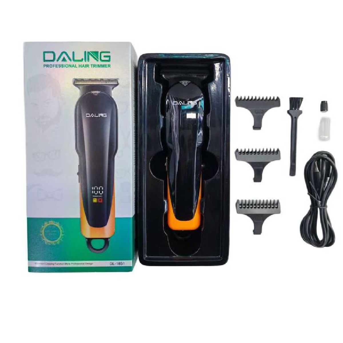 GENERICO - Daling Hair Trimmer Para Cabello Barba 17185 DL 1851