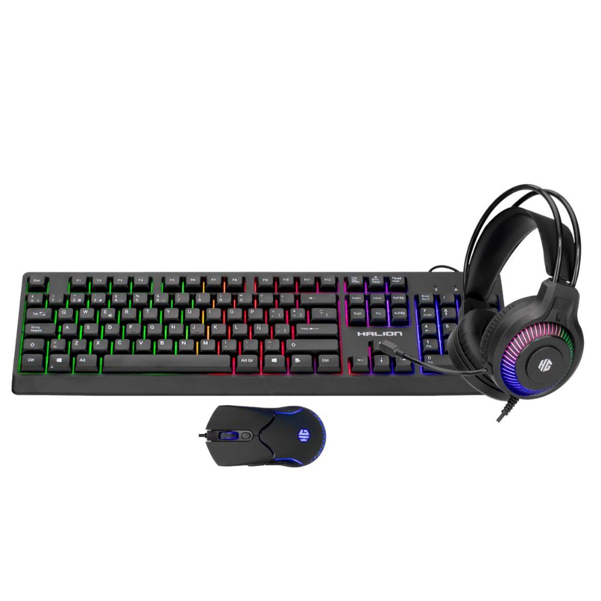 HALION - Kit Gamer Halion 4 En 1 HA-K430C Lotus -Audifono+Teclado+Mouse+Pad