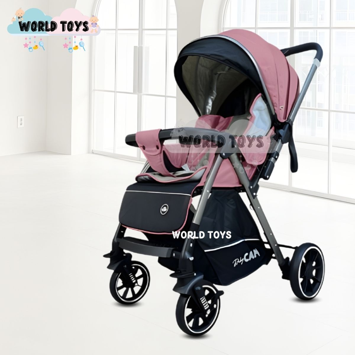 BABY - Coche Cuna de Lujo «CAMILA» Mango Reversible Pink