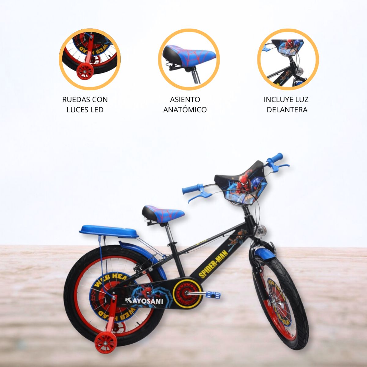 CUZKA - Bicicleta Infantil Aro 20″ «SPIDER-MAN» Licenced