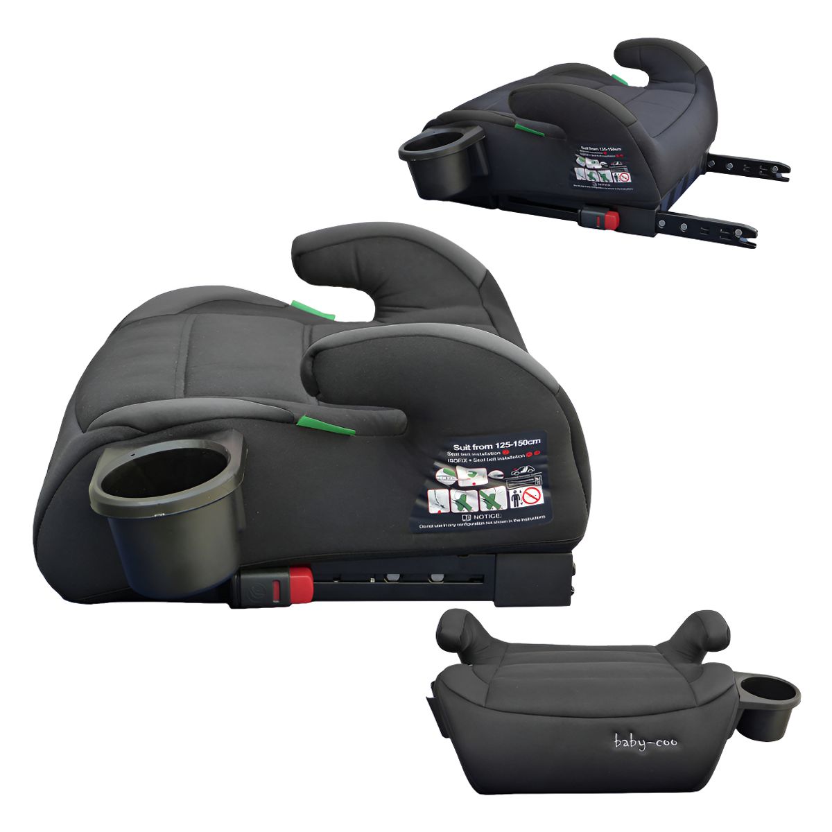 U BUY - Silla Auto Alzador Black