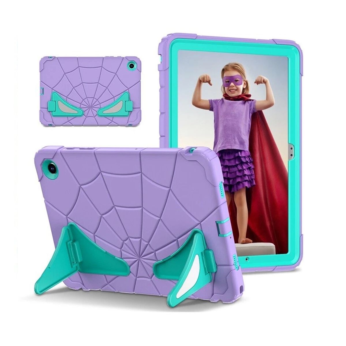 GENERICO - Protector Kids Antigolpe para Tablet Samsung Galaxy Tab A11 SM-X133 Lavanda Green