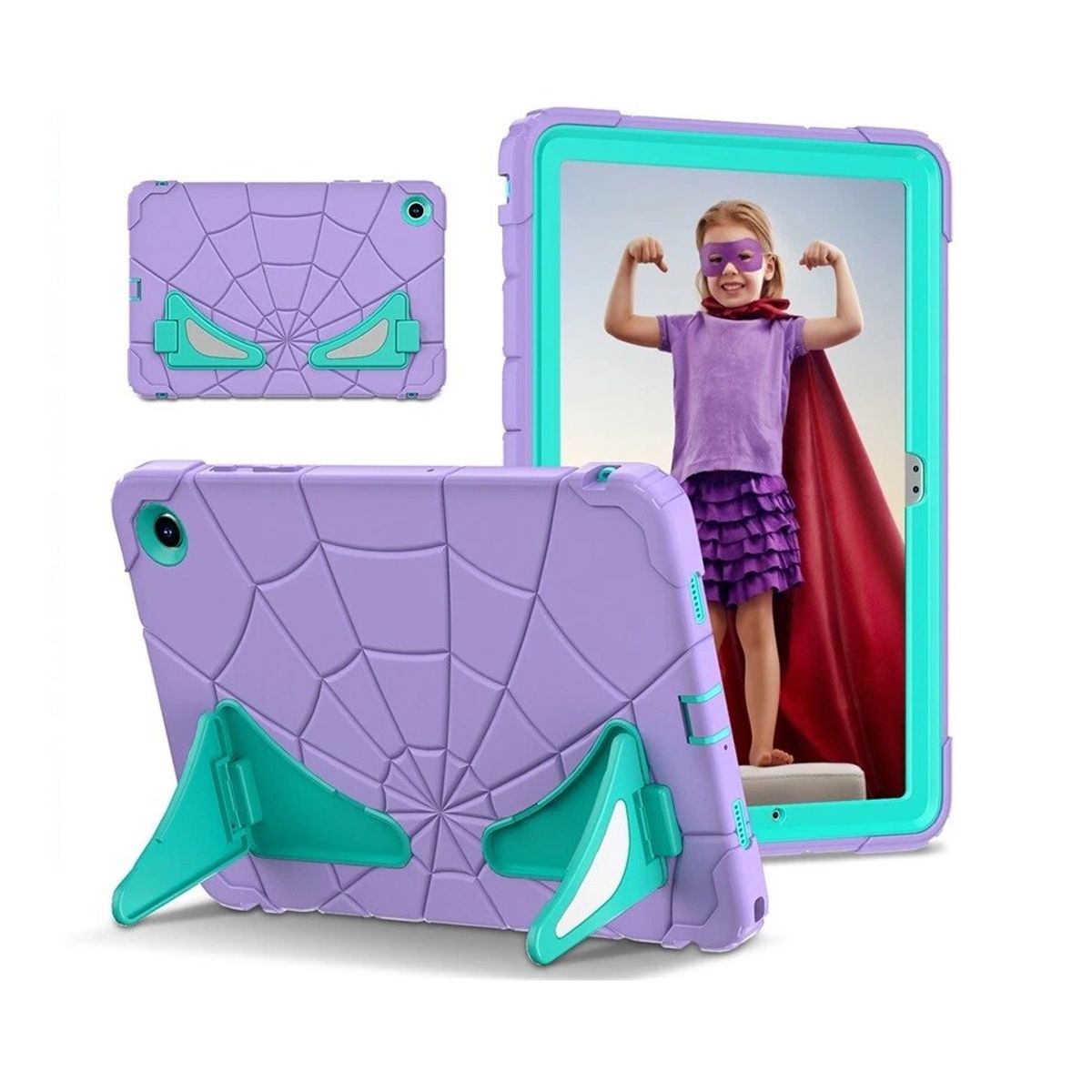 GENERICO - Protector Kids Antigolpe para Tablet Samsung Galaxy Tab A11 SM-X133 Lavanda Green