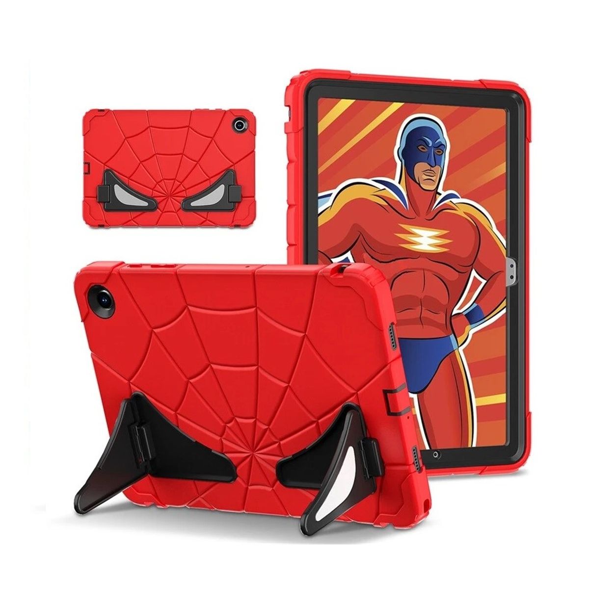 GENERICO - Protector Kids Antigolpe para Tablet Samsung Galaxy Tab A11 SM-X133 Red Black