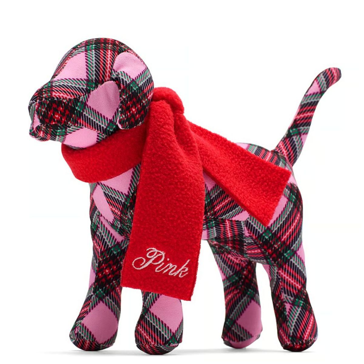 VICTORIA'S SECRET - PERRITO PELUCHE PINK BY VICTORIAS SECRET CON BUFANDA
