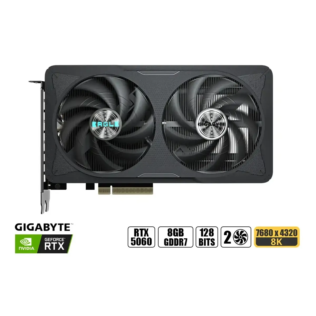 GIGABYTE - Tarjeta de Video NVIDIA RTX 5060 GIGABYTE EAGLE 8GB OC GDDR7
