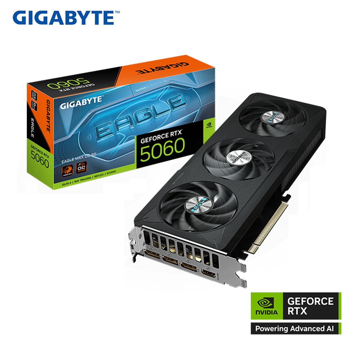 GIGABYTE - Tarjeta de Video NVIDIA RTX5060 GIGABYTE 8GB OC EAGLE MAX GDDR7