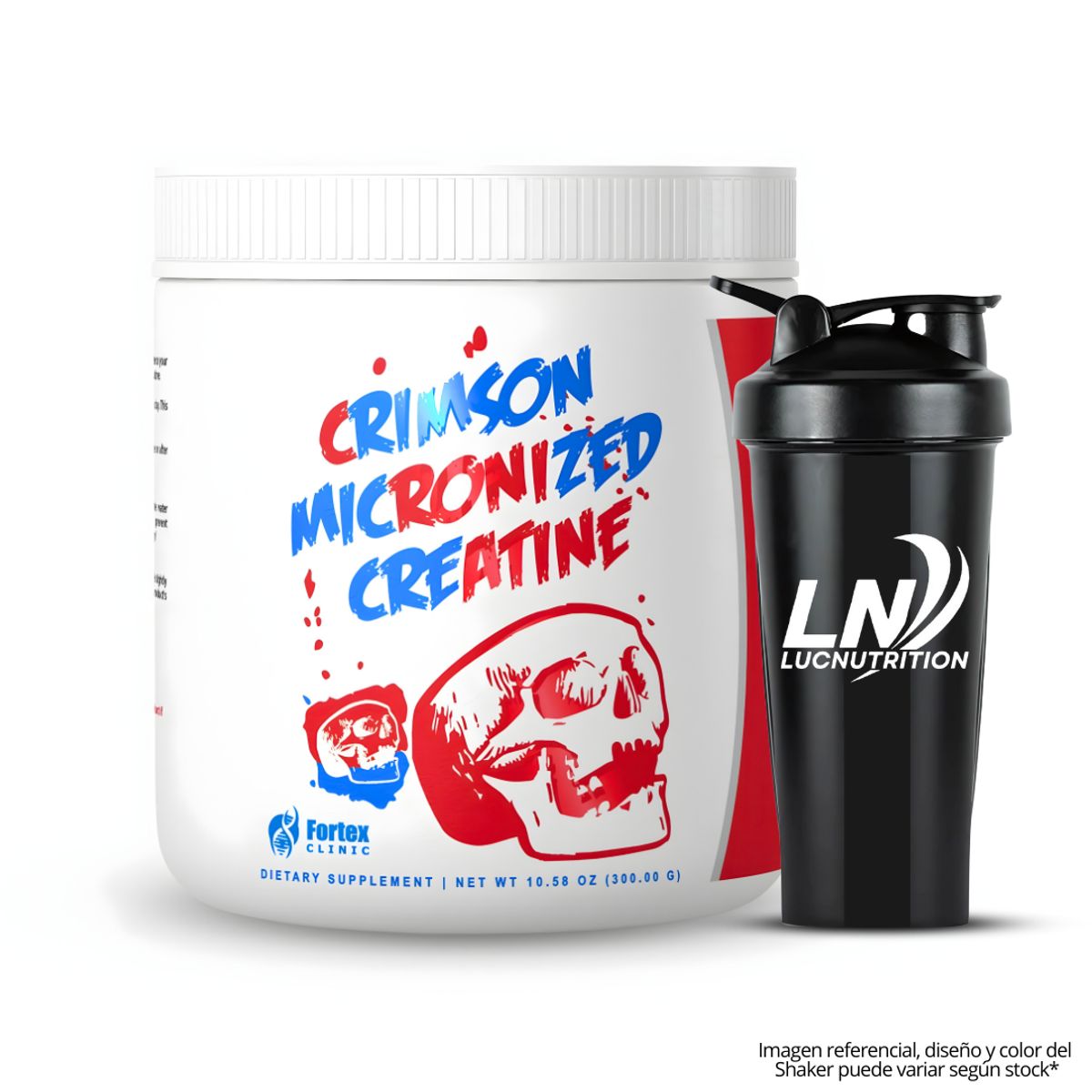 GENERICO - Creatina Monohidratada - Crimson Micronized Creatine 300 g / 60 Servicios + Shaker