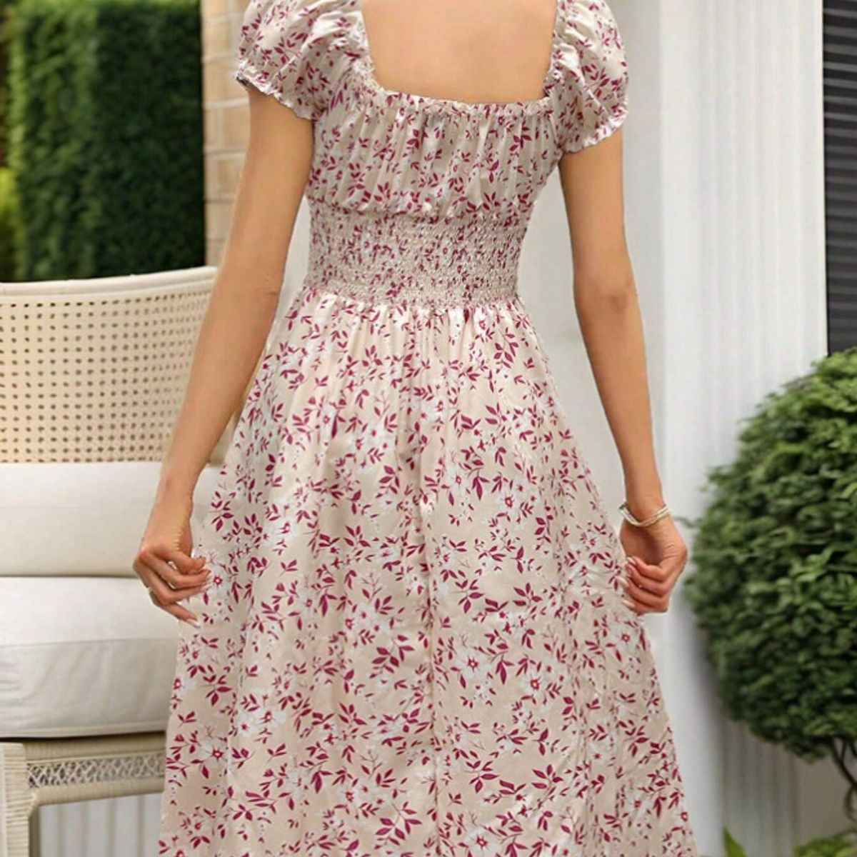 TIOZONEY - Vestido sin mangas con cuello halter - Rosado
