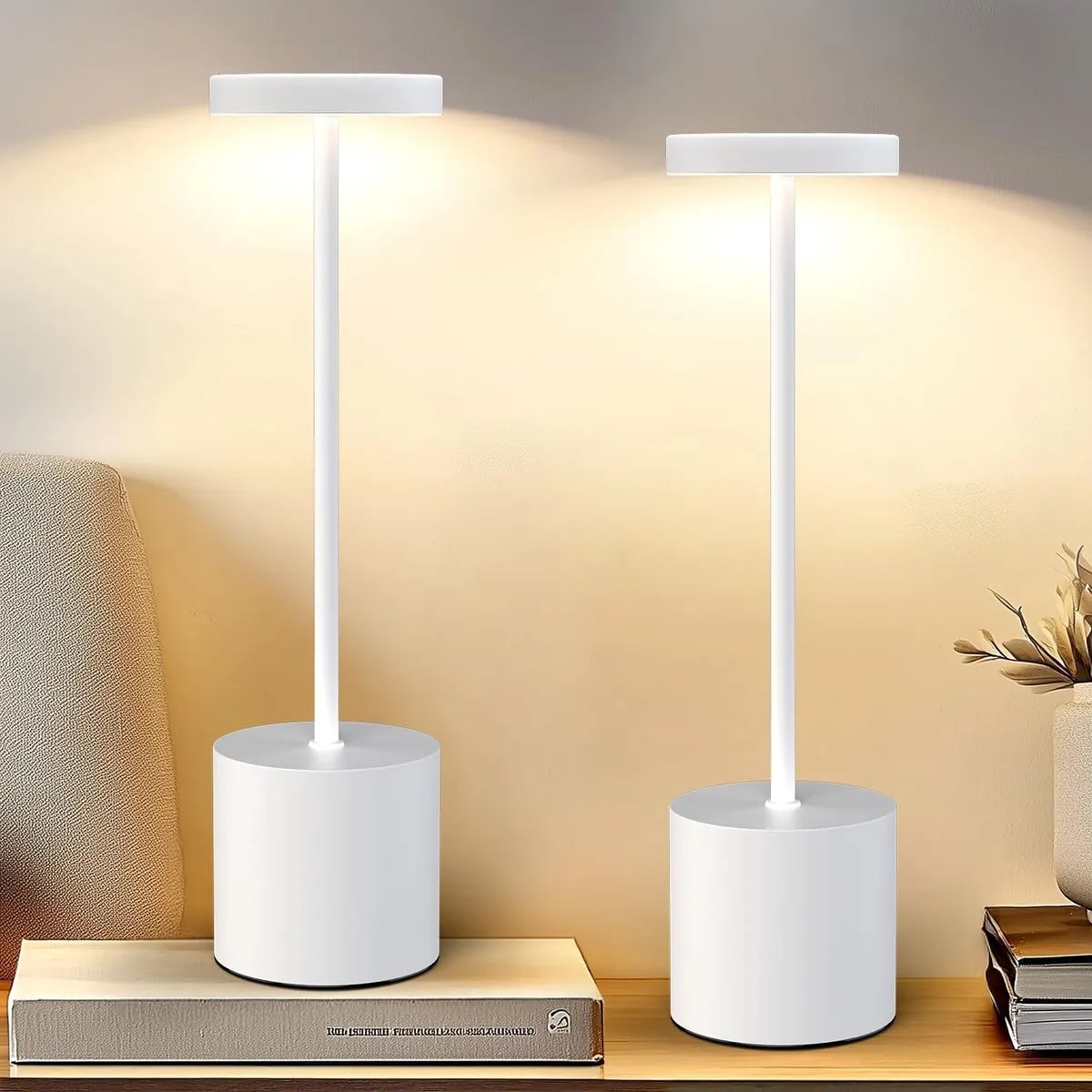 GENERICO - LÁMPARA LED DE ESCRITORIO CON CONTROL TÁCTIL 3 TONOS BLANCO