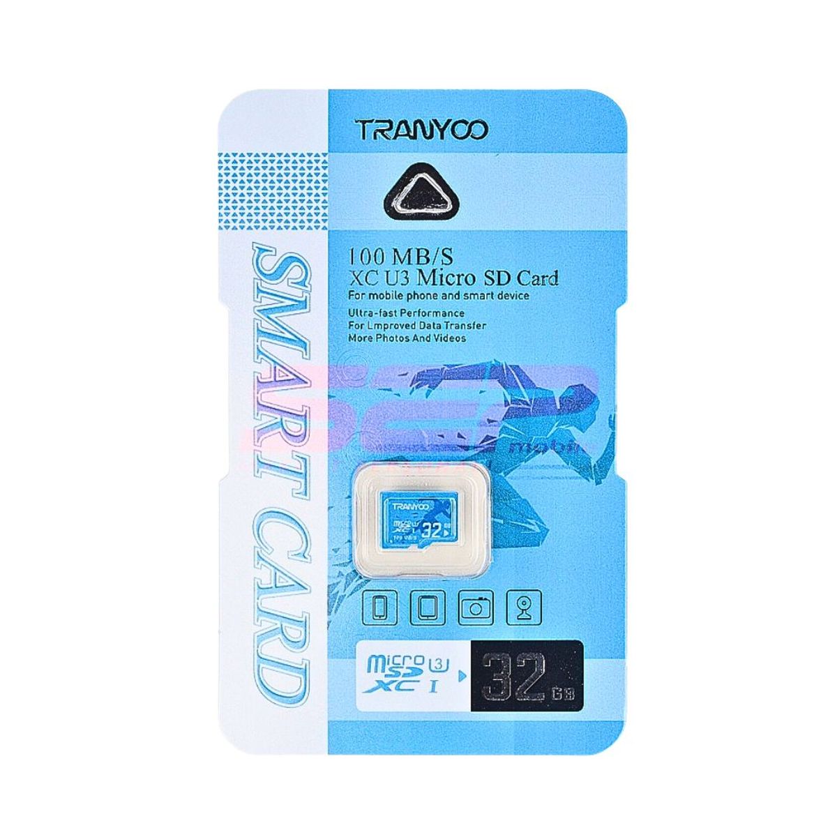 TRANYOO - Tarjeta Micro SD 32GB Tranyoo U3 100MB/s Clase 10 para Cámaras, Celulares, Drones y 4K