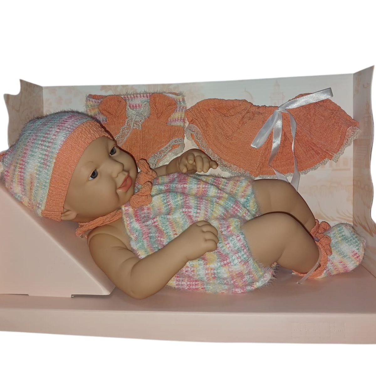 GENERICO - Bebé Real Muñeca de Silicona Reborn con Ropita Multicolor- GENERICO