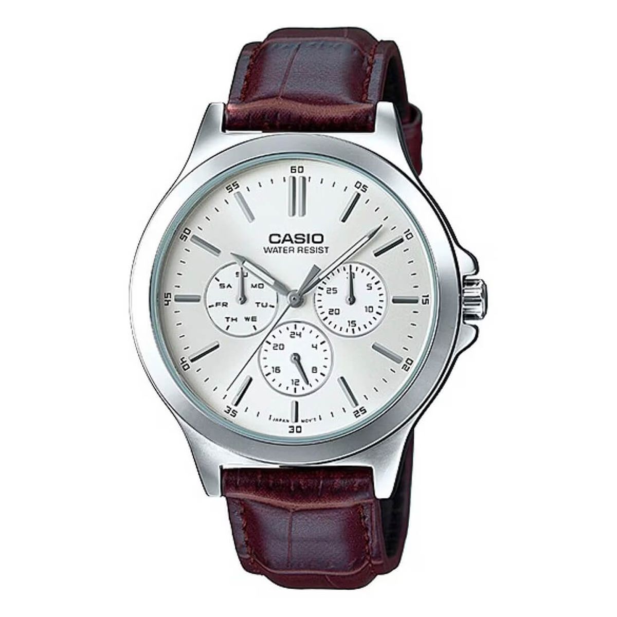 CASIO - Reloj Casio MTP-V300L-7AU Hombre Cuero Marrón
