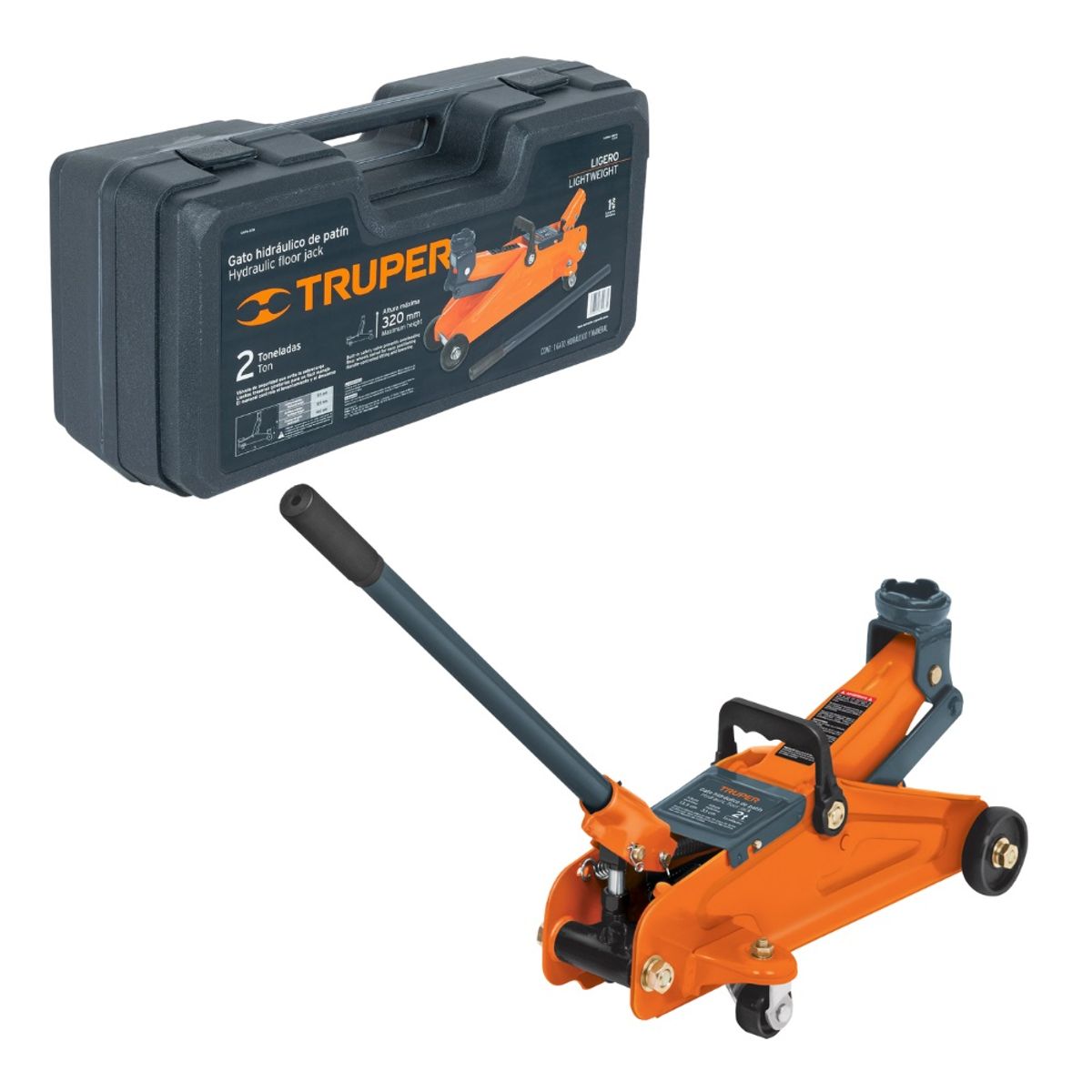 Truper - Gato Hidraulico De Patin 2 Toneladas Truper GAPA-2EM