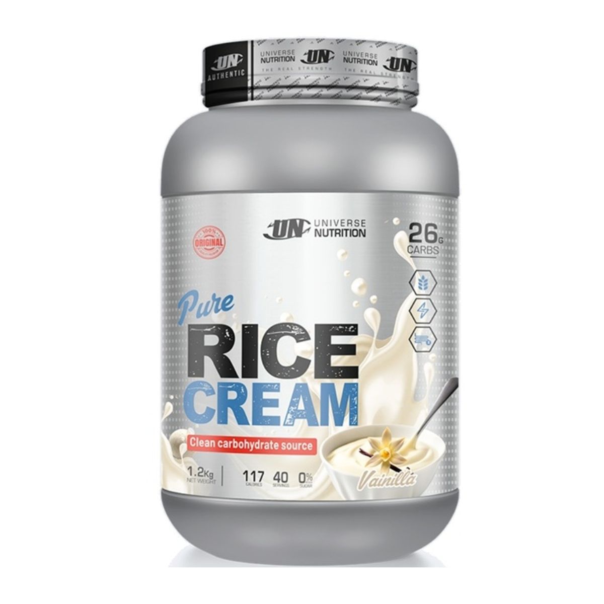 UNIVERSE NUTRITION - Crema de Arroz 1.2 kg Vainilla Carbohidrato Limpio y Fácil de Digestión