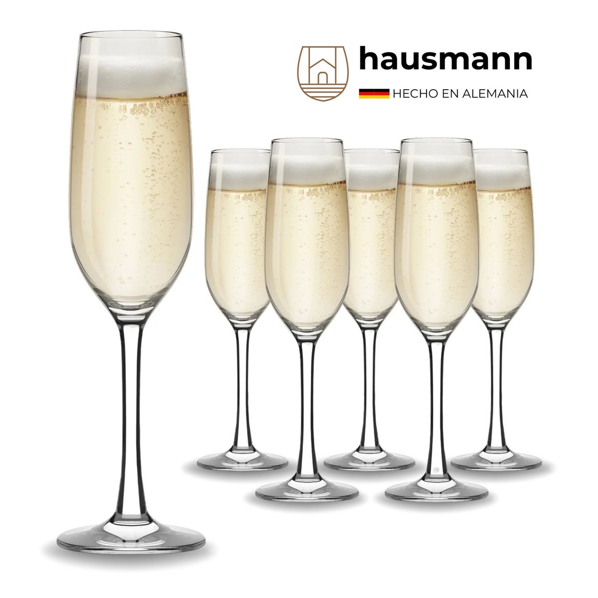 Pentha - Set 12 Copas Hausmann Flute Champagne de Cristal 244 ml