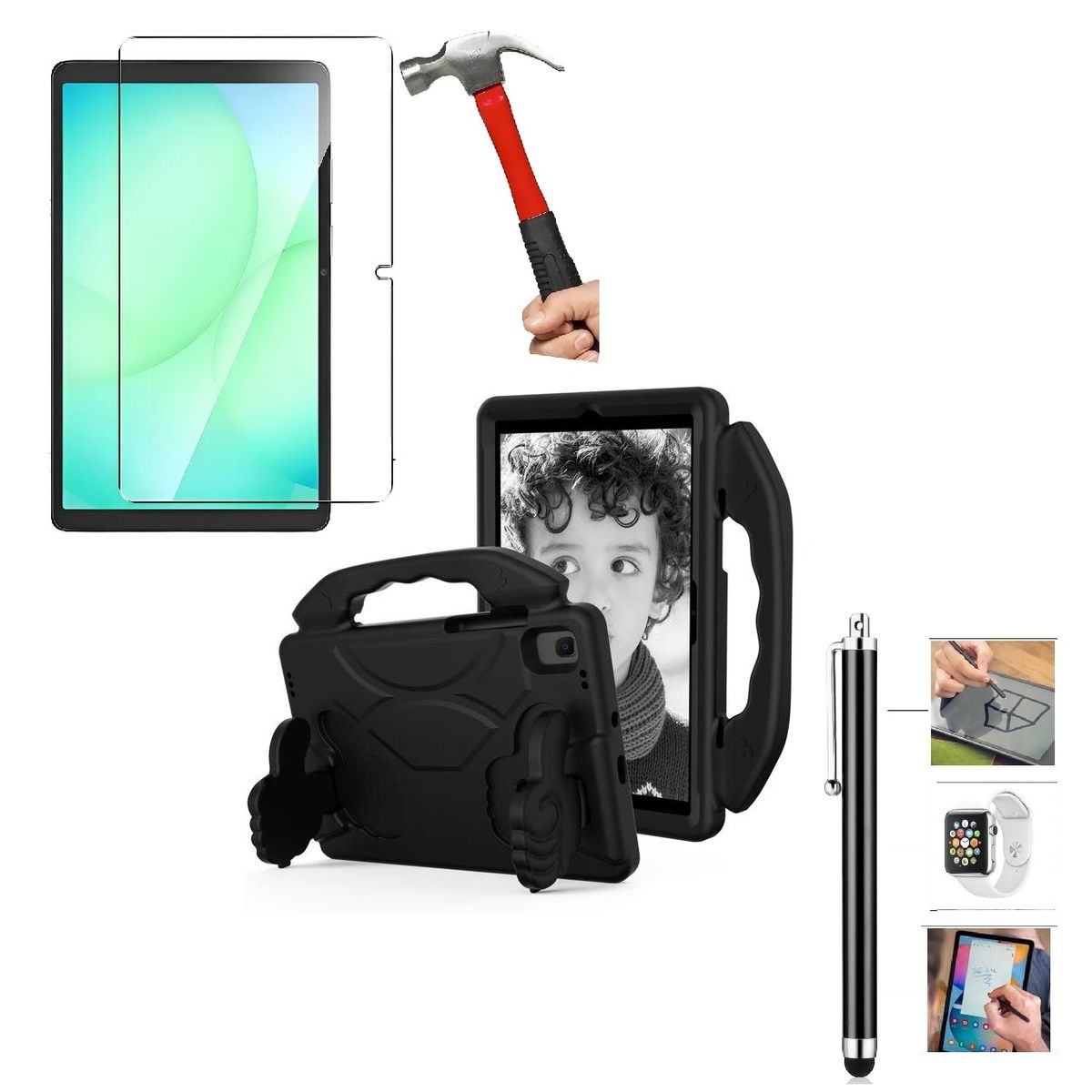 GENERICO - Funda Niños + Mica + Lapiz para Samsung Tab A11 Plus SM-X230 X235 X236