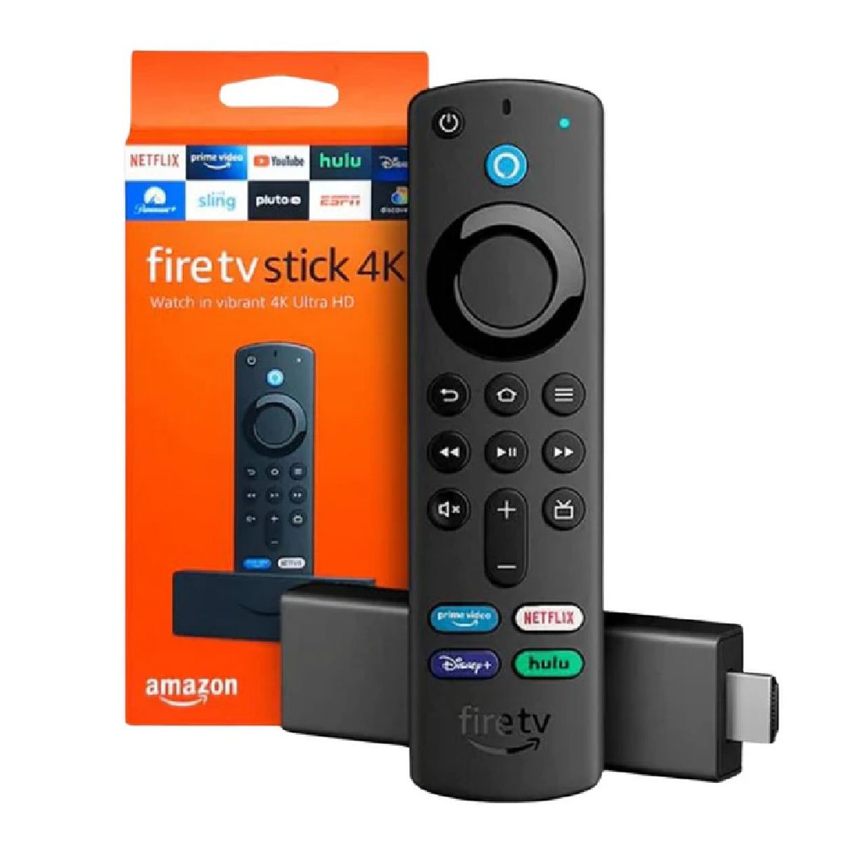 AMAZON - Amazon Fire TV Stick 4k con control remoto compatible con Alexa 2da Gen