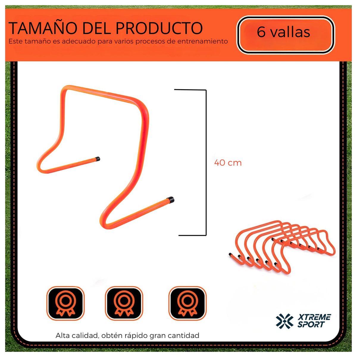 XTREME SPORT - Vallas de Futbol Entrenamiento de Velocidad 40cm x 6