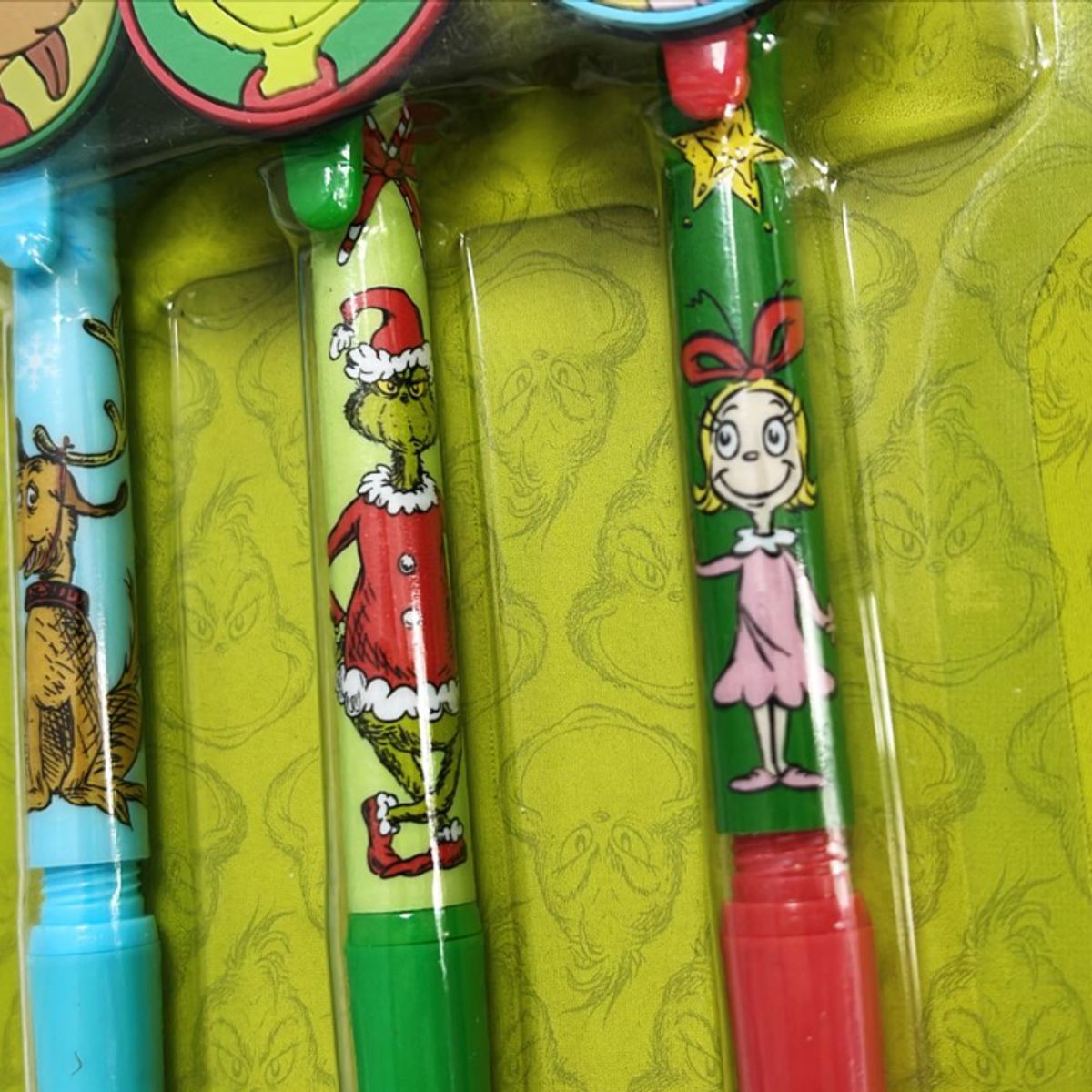 GENERICO - pack de 3 lapiceros Grinch - Navideño