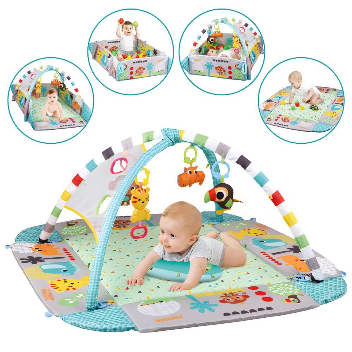 GENERICO - Gimnasio Musical para Bebé 5 en 1 con Pelotas para Niños