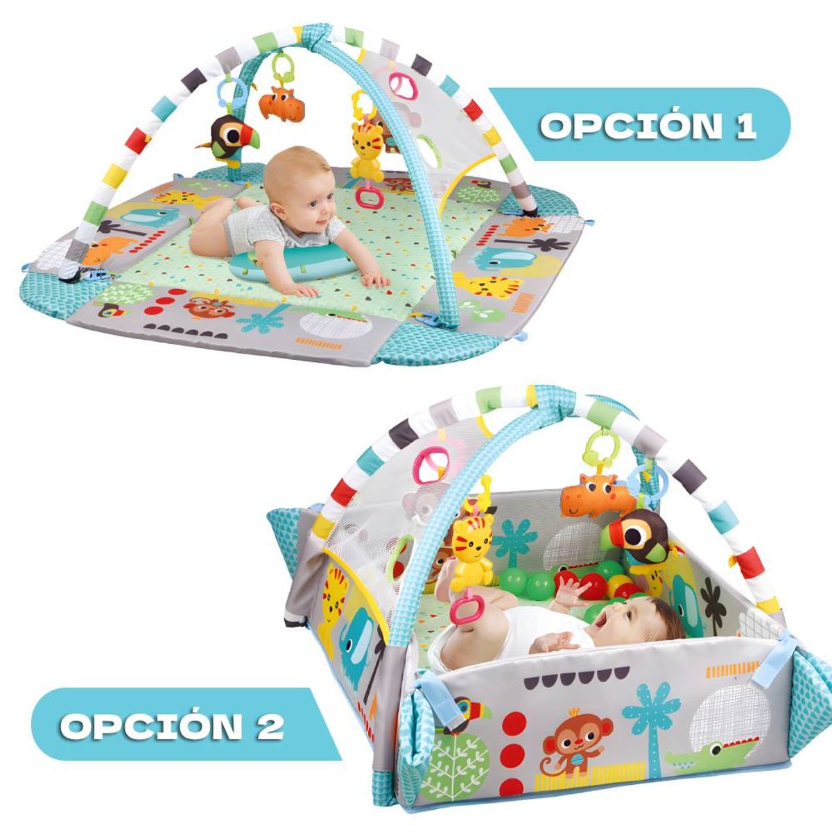 GENERICO - Gimnasio Musical para Bebé 5 en 1 con Pelotas para Niños
