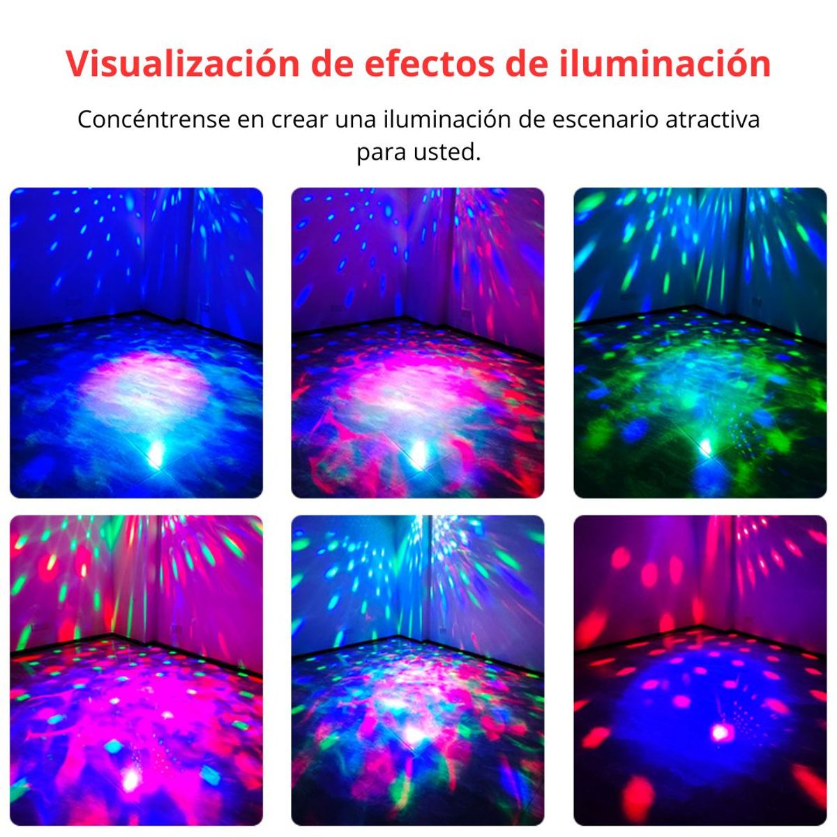 SEISA - Proyector de Luz 5 en 1 SEISA EMS-38 Láser RGB, Control Remoto y Modo Música para Fiestas y Eventos