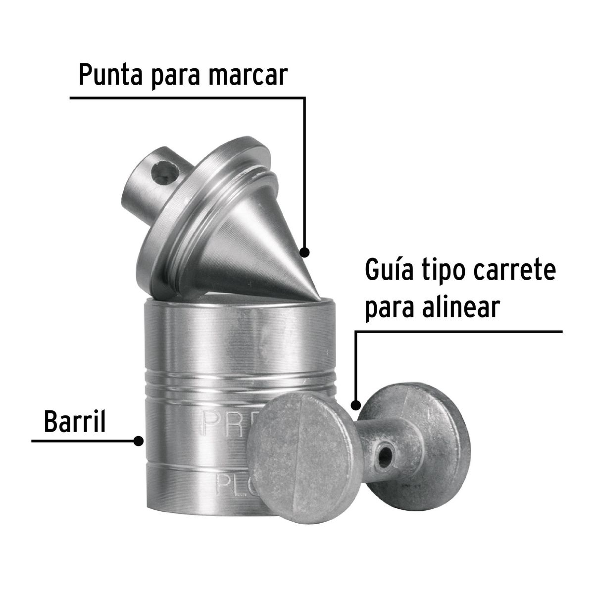 PRETUL - Plomada metálica de 310 g 11 oz con centro Pretul - 22462