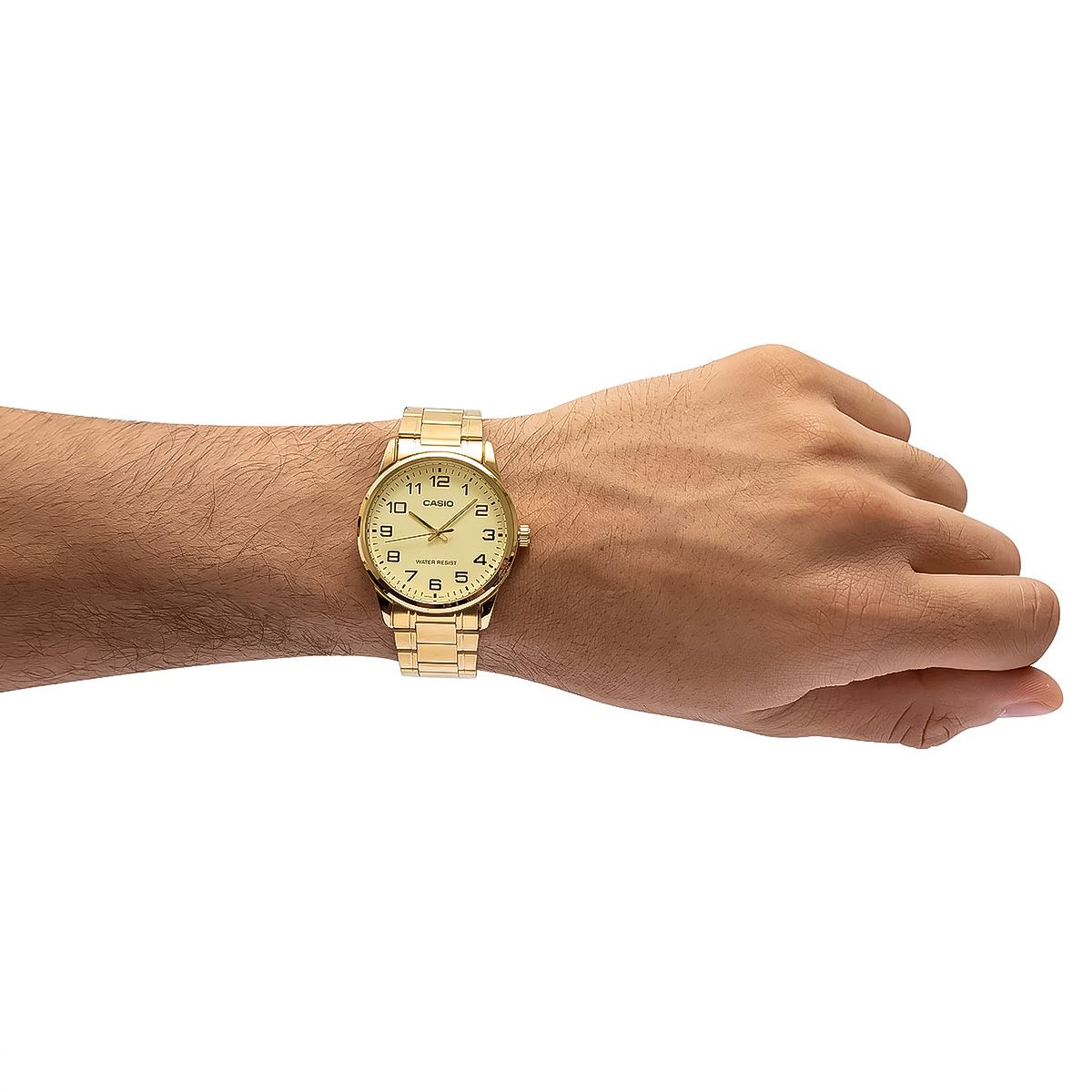 CASIO - Reloj Casio MTP-V001G-9B Hombre Acero Dorado