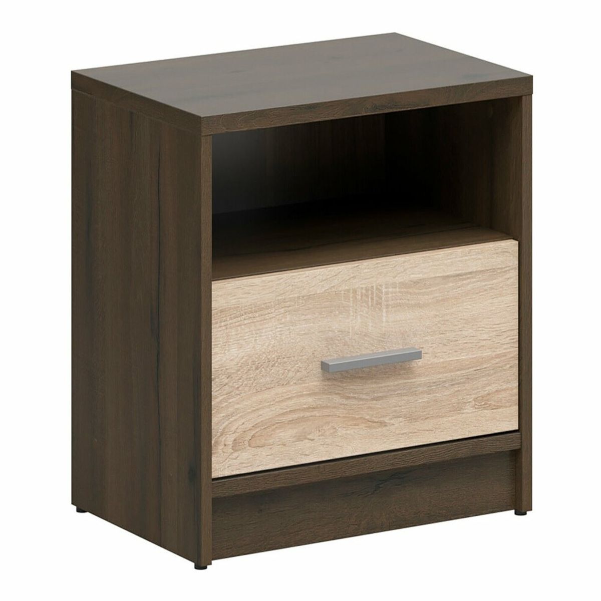 R&R MUEBLES - Velador Moderna Kintomo Marrón y Duna R&R MUEBLES