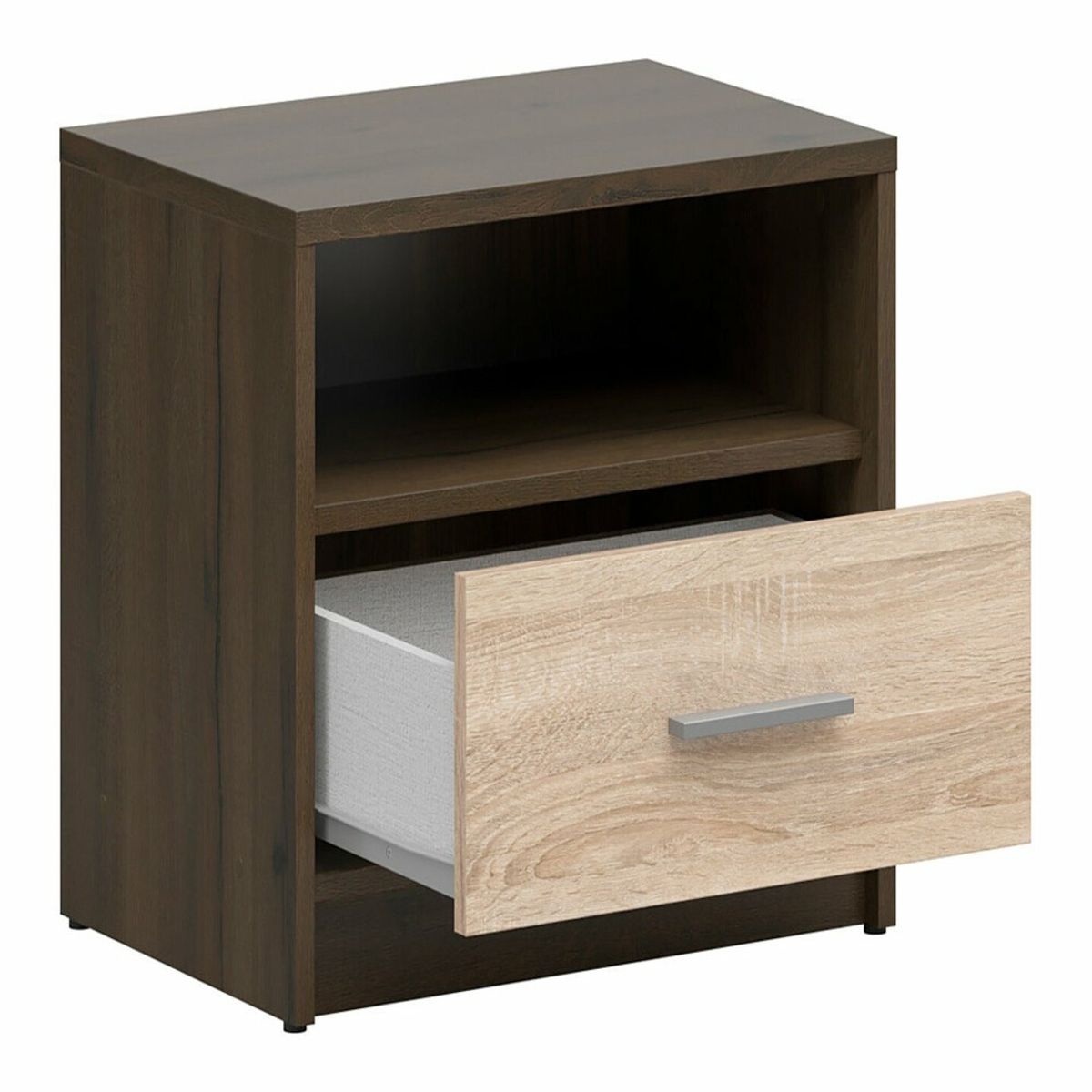 R&R MUEBLES - Velador Moderna Kintomo Marrón y Duna R&R MUEBLES