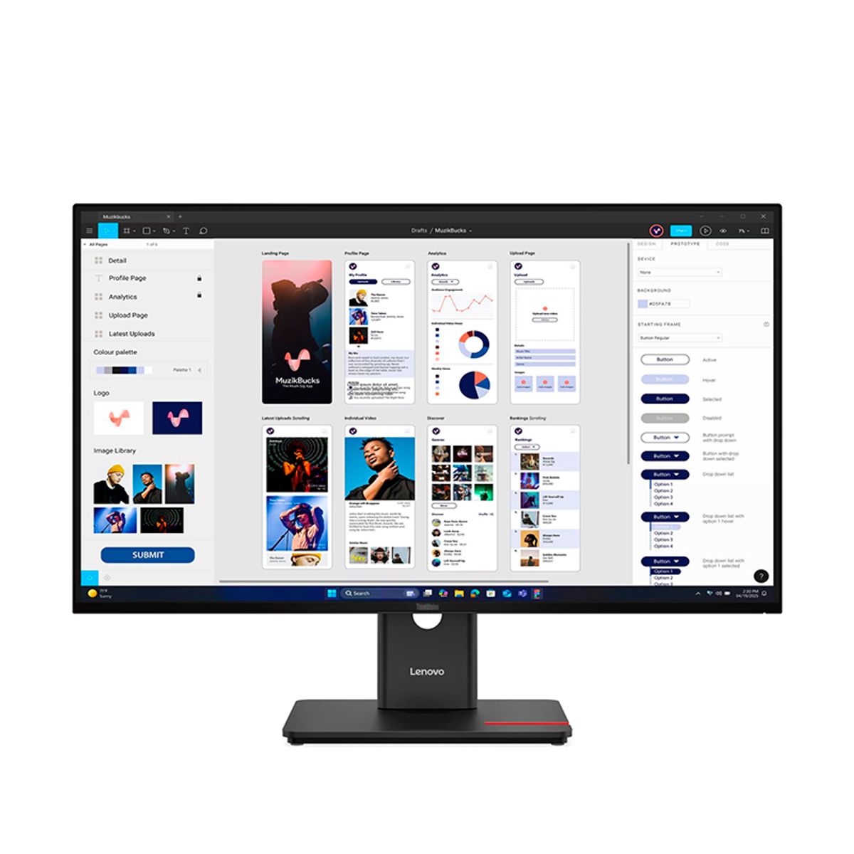 LENOVO - Monitor Plano Lenovo ThinkVision T32UD-40 31 WLED UHD IPS J45