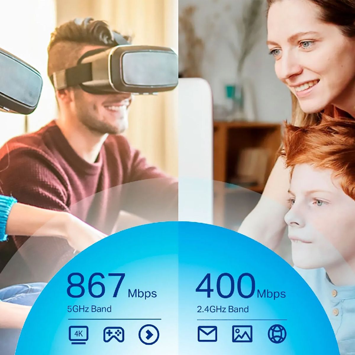 TP LINK - TP-Link Adaptador Usb Inalámbrico 2 Bandas Archer T4U Plus Ac1300