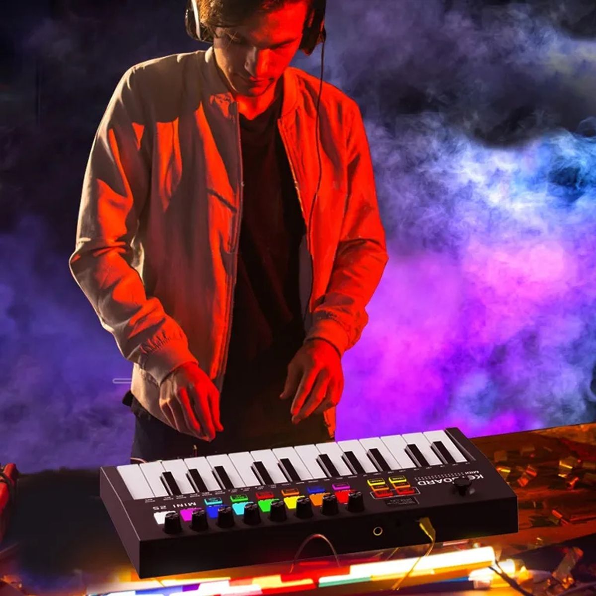 U BUY - Teclado  25 Teclas Controlador Musical Piano Usb C