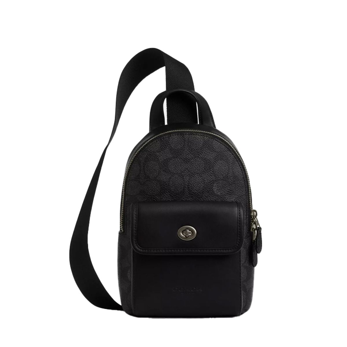 COACH - Coach Small Turnlock Mochila Bandolera en Lona Signature CAJ29