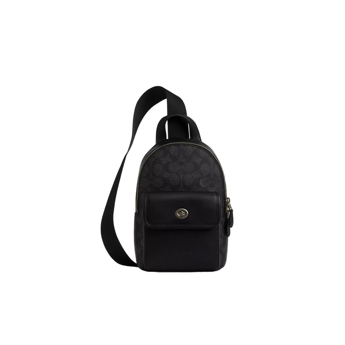 COACH - Coach Small Turnlock Mochila Bandolera en Lona Signature CAJ29