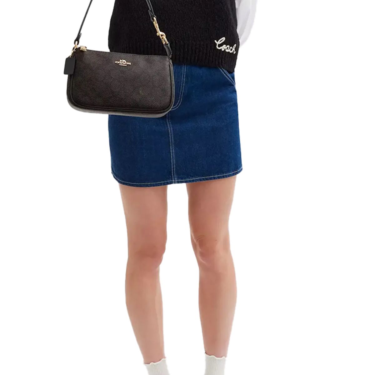 COACH - Coach Nolita 19 Bandolera en Lona Signature Nogal Negro CW426