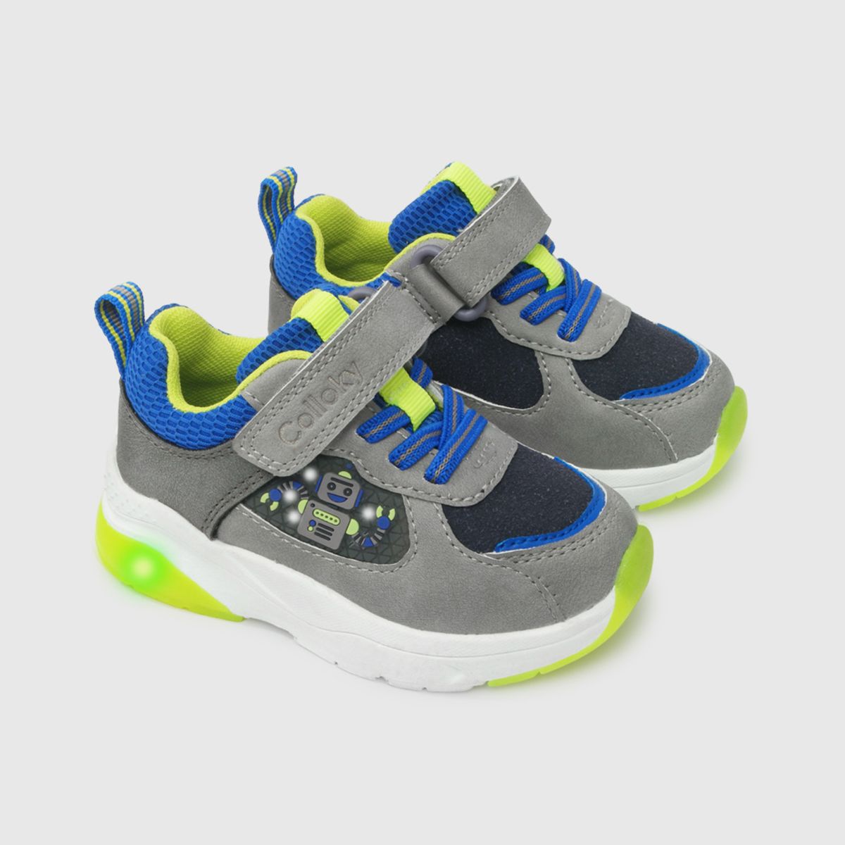 COLLOKY - Zapatilla Luces Colloky Caminante Niño Gris